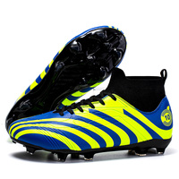 Chaussures de football professionnelles Luson imprimées en 3D, respirantes, avec semelle extérieure en cuir et empeigne en tissu pelucheux, confortables et personnalisables.