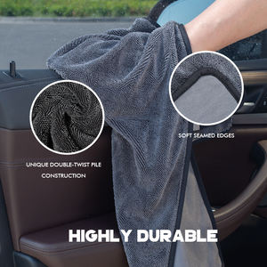 Toalla de coche de microfibra de 600gsm y 800gsm de alta calidad, toalla de lavado de coches gruesa de terciopelo Coral - Product Image 2