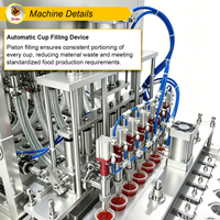 Hete Aanbiedingen Automatische 1oz 2oz Dipsausbeker Vulfles- en Sluitmachine Mayonaise Ketchup Sauzenbeker Vulfles- en Verpakkingsmachine