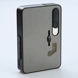 Neues Mehrfarbiges Metall-Zigarettenetui mit Kreativem Automatischen USB-Lade-Mini-Feuerzeug, Modernes Schlichtes Design - Product Image 2