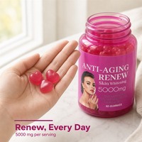 Gummies multi-collagène à marque privée avec biotine, kératine, acide hyaluronique, vitamines C, D, B12 pour cheveux, peau, ongles, anti-âge, beauté, adulte
