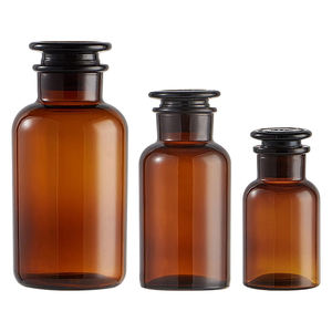 Vente en gros <span class=keywords><strong>de</strong></span> flacons <span class=keywords><strong>de</strong></span> parfum et d'huiles essentielles <span class=keywords><strong>de</strong></span> 250 ml et 500 ml, flacons en verre ambré <span class=keywords><strong>de</strong></span> type apothicaire, pots <span class=keywords><strong>de</strong></span> laboratoire et <span class=keywords><strong>de</strong></span> pharmacie avec <span class=keywords><strong>bouchon</strong></span> en verre - Product Image 1