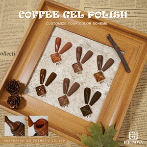 Vernis à ongles gel brun café, série Deep Color, pour manucure, gel UV LED 15ML, couleur nude hiver, effet soak-off - Product Image 6