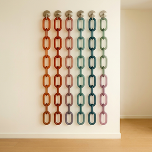 Custom Color <b>Resin</b> Chain Links Christmas Home Decor Wall Hanging Handmade Blue Gradient Decorative Ornament Wholesale Supplier - Product Image 1