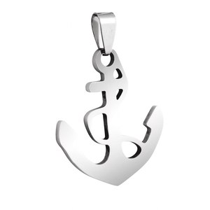 Ciondolo a 3 Pezzi con Ancora in Acciaio, Accessorio di Moda - Product Image 1