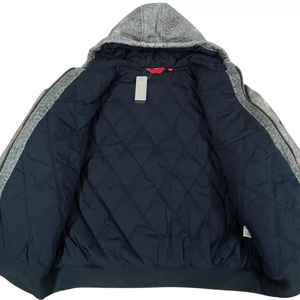 Chaqueta con Capucha Acolchada de Mezclilla Desgastada <span class=keywords><strong>para</strong></span> <span class=keywords><strong>Hombre</strong></span> LEDUO, Estilo Urbano - Product Image 3