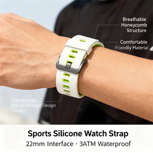 Correa de silicona para reloj, correa de repuesto duradera de 22 mm para Huawei, correa para reloj <span class=keywords><strong>Xiaomi</strong></span> con hebilla de metal para reloj inteligente - Product Image 4