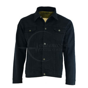 Manches longues col boutonné 100% coton jean hommes veste haute qualité tenue décontracté hommes jean veste - Product Image 5