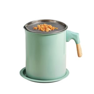 ที่กรองน้ำมัน1.7L 1.4L <span class=keywords><strong>หม้อ</strong></span>ภาชนะเก็บน้ำมันภาชนะใส่น้ำมันทำอาหารแบบเหล็กภาชนะใส่จาระบีเบคอนพร้อมตะแกรงละเอียด - Product Image 2