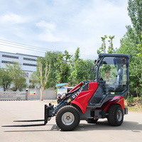 Mini-chargeuse sur pneus Taian DY840, chargeuse télescopique frontale avec sortie hydraulique arrière en option