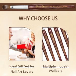 Pinceau d'art manche en bois classique parfait manche en forme <span class=keywords><strong>de</strong></span> sceptre <span class=keywords><strong>de</strong></span> <span class=keywords><strong>la</strong></span> <span class=keywords><strong>reine</strong></span> Kolinsky Brosse à <span class=keywords><strong>ongles</strong></span> acrylique avec taille 8 10 12 14 16 - Product Image 6