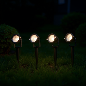 Luci Solari LED da Giardino Regolabili, Confezione da 4, Bianco Caldo 3500K, Lampade da Esterno IP65 con Corpo in Alluminio, Controllo Sensore di Luce - Product Image 2