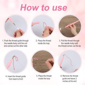 Herramienta de Bordado con <span class=keywords><strong>Aguja</strong></span> Ajustable, Guía de Hilo, para Fieltro, Manualidades Creativas, Apliques y Costura - Product Image 4