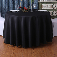 Linge de table d'approvisionnement d'usine 100% polyester couleur unie couverture de table hôtel banquet nappe