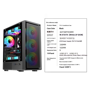 T10 Nine-Tailed Fox 240mm Lado de vidrio refrigerado por agua ATX/DIY Shell Matx Caja de computadora de escritorio para juegos Lado transparente para - Product Image 2