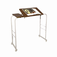 Table d'école réglable en hauteur, pliable, durable, table d'ordinateur de chevet avec structure métallique