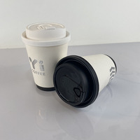 Gobelet en papier double paroi jetable personnalisé de haute qualité, forme unique pour café à emporter avec logo personnalisé pour usage artisanal