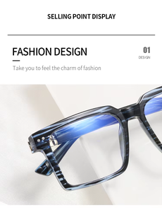 Lunettes carrées avec logo personnalisé MLM TR90 Lunettes optiques monture de lunettes masculine anti-lumière bleue - Product Image 3