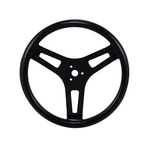 15 Inch Sprint Car Aluminum Steering Wheel Flat Black