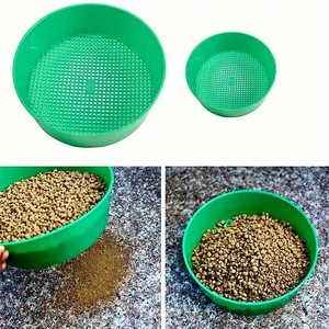 <b>Plastic</b> Garden Soil Hand Vibrate Sieve Tools Lightweight Durable Sifting Pan Netting Soil Sieve for Courtyard Balcony - Product Image 2