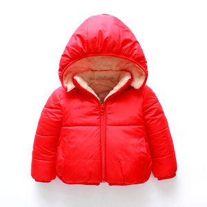 Oem factory Chinese Red color children fashion design boy kids fleece winter jacket - Product Image 1