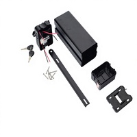 Boîtier de batterie pour vélo électrique ALX038 36V-72V compatible 18650/21700, en ABS et alliage d'aluminium, résistant aux chocs, vide, à ouverture rapide
