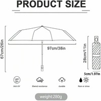 Parapluie pliant automatique sur mesure, coupe-vent, protection UV, soleil et pluie, portable, compact, multicolore, production en gros, entrepôts