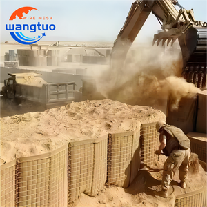 Miễn phí Mẫu nhiệm vụ nặng nề hàng rào phòng thủ mạ kẽm phòng thủ Túi gabion bastions/Hàn lưới rào cản Pháo đài để bán - Product Image 6