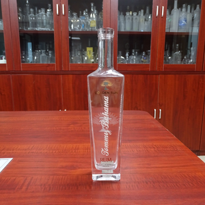 Bottiglia di Vetro Quadrata per Liquori 375 ML Rum 375ML Bottiglia Vuota per Vino - Product Image 4