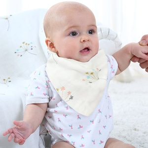 De algodón orgánico de bambú, muselina pañuelo personalizado bebé Unisex Bandana Baba Baberos toalla - Product Image 5