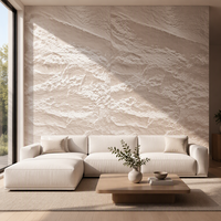 Panneau mural 3D en PU gaufré, imperméable, ignifuge, sans formaldéhyde, insonorisant, léger, facile à installer, pour mur