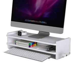 Soporte Elevador para Monitor de Escritorio, Estante de Almacenamiento de 2 Niveles, Organizador de Oficina, Ahorro de Espacio, Organización de Escritorio - Product Image 3