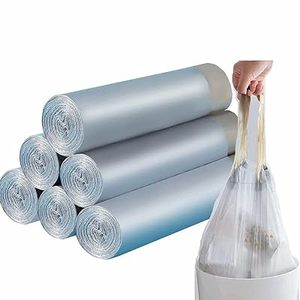 3-Gallon Black Side Gusset PE <b>Plastic</b> Bags Heat Seal 115 Counts/2 <b>Rolls</b> for Supermarket Use - Product Image 5