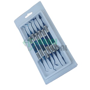 Juego de Instrumentos dentales, 6 piezas, punto chapado, relleno compuesto, escalador dental - Product Image 3