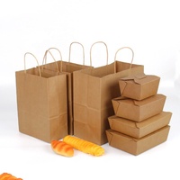 Boîte à lunch en papier kraft jetable pour la restauration rapide, boîte en papier biodégradable, contenants alimentaires pour salades, logo personnalisé, vente en gros