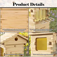 Mini ruche à miel auto-fluideur Flowing Bee Hive avec kit de démarrage 4 pièces et kit complet de ruche à 6 cadres avec conception de miel auto-fluideur