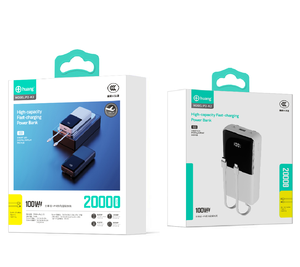 แบตเตอรี่ลิเธียมโพลิเมอร์ PD22.5W 20000มิลลิแอมป์ต่<span class=keywords><strong>อก</strong></span>ับอินพุตประเภท C และจอแสดงผล LED แบบพกพาพกพาชาร์จได้ - Product Image 4