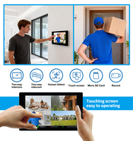 Système d'interphone vidéo 10,1 pouces, système d'interphone vidéo HD, moniteur intérieur, système de contrôle d'accès pour la sécurité domestique
