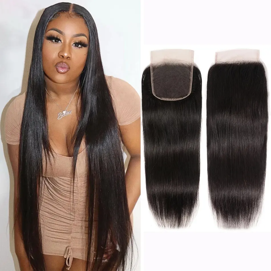 Closure Only 5x5 Transparent Lace Frontal Only Remy Body Wave 100% Human Hair Pre Plucked Closure With Baby Hair Free Part