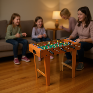 Table de football Golden Star 69x37x62 cm, jeu de baby-foot en bois pour enfants et adultes - Product Image 3
