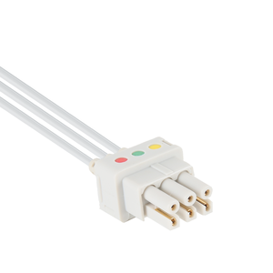 สายเคเบิล <span class=keywords><strong>ECG</strong></span> และสายไฟนำสำหรับ datex Ohmeda <span class=keywords><strong>ECG</strong></span> 3 Leads วัสดุ TPU แบบสแน็ปมาตรฐาน IEC - Product Image 2