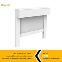 Newhoo - Persianas Enrollables Eléctricas con Protección UV, Resistentes al Viento y al Agua, para Patio, Balcón y Espacios Exteriores
