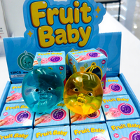 Jouet à presser en TPR en forme de poisson pour bébé, 4 couleurs, transparent, anti-stress, boîte surprise, cadeau