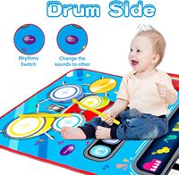 MILI 2-in-1 Kid Music Instrument Educational Toys Piano Keyboard Jazz Drum Dance Floor Blanket Children Musical Play Mat