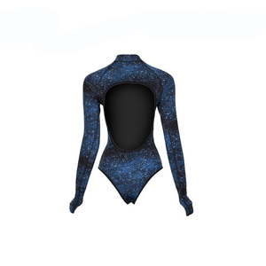 Traje de baño de una pieza con cremallera y estampado tie-dye 2026, traje de baño deportivo <span class=keywords><strong>vintage</strong></span> de manga larga, traje de surf para <span class=keywords><strong>mujer</strong></span>, ropa de playa - Product Image 5
