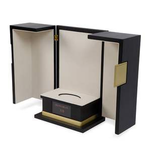 Boîte Cadeau Rectangulaire en Bois Faite à la Main de Luxe à Double Porte pour Vins et Spiritueux, Présentoir à Whisky, Conteneur de Rangement en MDF Recyclable DS - Product Image 3