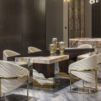 Luxuriöses Klassisches Königliches Antikes Europäisches Design Möbelset mit 8, 10, 12 Sitzplätzen Esstisch und Stühlen für Hotel, Villa, Zuhause