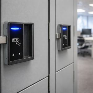 Cerradura de Seguridad con Sensor de Contraseña y Pantalla Táctil de Plástico Blanco de Modo Dual para Despensa, Cerradura Electrónica Inteligente RFID - Product Image 2