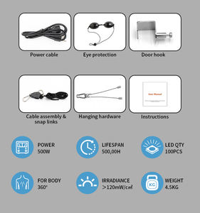 טיפול רפואי נייד 660nm 850nm מכונת pdt פיזיותרפיה אדום ליד אינפרא אדום אדום אור טיפול מנורת טיפול - Product Image 5