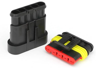 Connecteur Électrique Automobile Étanche en Cuivre Superseal 5 Broches 282089-1 / 282107-1 Mâle-Femelle 2A 12V Tyco AMP
